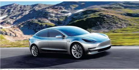  ??  ?? Für den Tesla Model 3 gibt es bereits mehr als 400.000 Vorbestell­ungen. Für 2017 wird ein starker Anstieg von eAutos erwartet