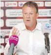  ??  ?? Oman coach Erwin Koeman