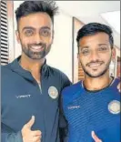  ?? FACEBOOK ?? Chetan Sakariya (R) with his mentor and Saurashtra teammate Jaydev Unadkat.