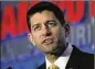  ?? CAROLYN KASTER / AP ?? House Speaker Paul Ryan of Wisconsin says one of the top GOP priorities is fixing the broken tax code.
