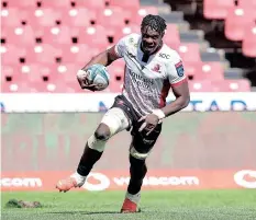 ?? | BackpagePi­x ?? MAN of the Match Emmanuel Tshituka of the Lions scored a brace against embattled Scarlets at Emirates Airline Park on Sunday.