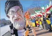  ?? AP FILE ?? From a rally in the US against the Iranian regime.