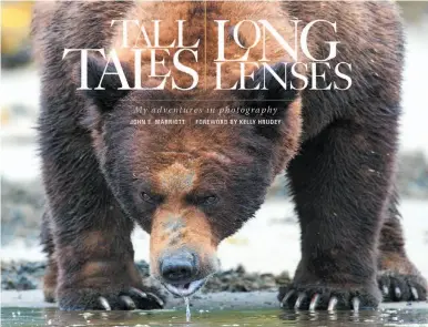  ?? HANDOUT IMAGE ?? The cover of John Marriott’s newest book – Tall Tales, Long Lenses – is shown. Marriott is making an appearance tonight at UNBC’s Canfor Theatre and will be at the university’s Weldwood Theatre on Thursday night.