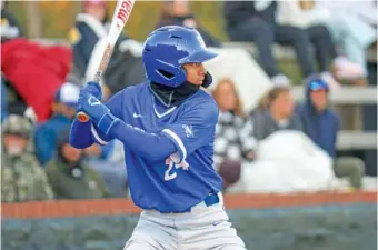  ?? STAFF PHOTO BY OLIVIA ROSS ?? Red Bank’s Anyersox Sequera (24) stands at bat on March 18 during a game against Hixson High School.