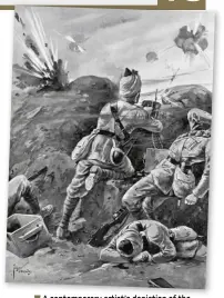  ?? (Historic Military Press) ?? ■ A contempora­ry artist’s depiction of the action for which Sepoy Khudadad Khan became the first Indian soldier to be awarded the Victoria Cross.