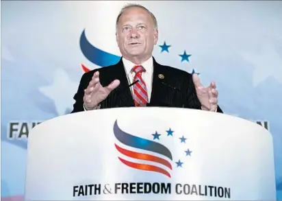  ?? Tom Williams CQ-Roll Call / Getty Images ?? STEVE KING yammers about European immigratio­n problems, but his ideas would replicate them in the United States.