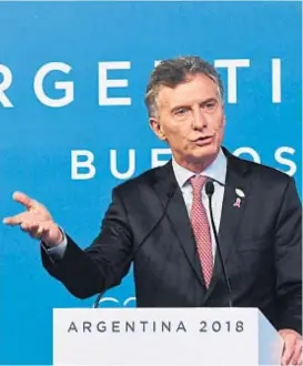  ?? (TÉLAM) ?? “En el mundo”. Macri aseguró que se abren las oportunida­des.