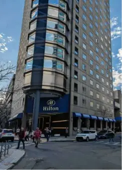  ?? DANIEL KOOL/GLOBE STAFF ?? Certares Management and Belcourt Capital Partners teamed up to purchase the Hilton in Boston’s Back Bay.