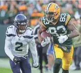  ?? MARK HOFFMAN / MILWAUKEE JOURNAL SENTINEL ?? Former Packers wide receiver Marquez Valdes-Scantling recently received a three-year deal with the Chiefs.