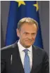 ?? Photograph: Rene Rossignaud/AP ?? European Council President Donald Tusk has set out strict Brexit talks guidelines