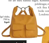  ??  ?? Knallgul väska,
799 kr,
Esprit.