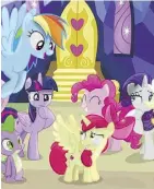  ?? LIONSGATE ?? My Little Pony: The Movie is a solid time-waster for children who enjoy the TV show.