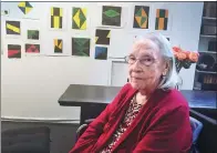  ??  ?? Pioneer Cuban-American artist Carmen Herrera, 101, poses for photos while being interviewe­d in her studio on Jan 4, in New York.