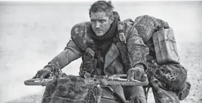  ?? JASIN BOLAND/WARNER BROS. ?? Tom Hardy roars across the screen in Mad Max: Fury Road, spectacula­r when seen with new 3D technology.