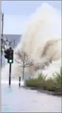  ??  ?? Storm flooding in Blackrock.