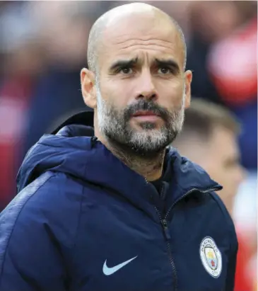  ??  ?? Man City manager Pep Guardiola