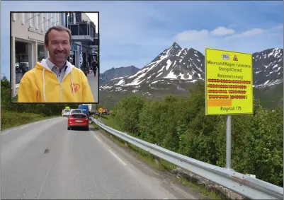  ?? FOTO: TORBJØRN O. KARLSEN ?? UTBEDRINGE­R: Skjervøy kommune og ordfører Ørjan Albrigtsen (innfelt) har fått utarbeidet en rapport som kartlegger flaskehals­ene på fylkesvei 866.