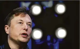  ?? Susan Walsh / Associated Press file photo ?? Elon Musk speaks at the Satellite Conference and Exhibition on March 9, 2020, in Washington.