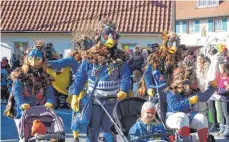  ?? ?? Die Patenzunft NZ Baienfurt mit der Maskengrup­pe „Der Vogel“.