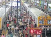  ?? AP FILE ?? Commuters at the Churchgate railway station in Mumbai.
■