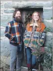  ?? ?? Right: King and queen of their own Kilmartin Castle, owners Simon Hunt and Stef Burgon.