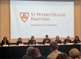  ?? ERICA BOUSKA — MEDIANEWS GROUP ?? The seven panelists from the St. Peter’s Health Partners.