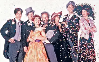  ??  ?? Ageing gracefully: The Four Weddingsan­d a Funeral cast in 1994, above, and now, right