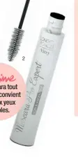  ??  ?? On aime ce mascara tout en un, qui convient aussi aux yeux sensibles. 2