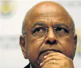  ?? Picture: REUTERS ?? GORDHAN’S GAUNTLET: Pravin Gordhan has a new challenge for the Guptas