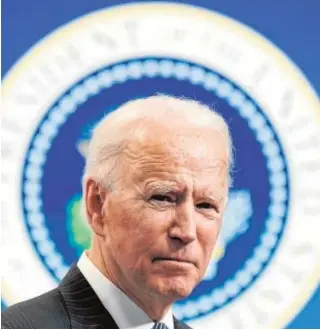  ?? REUTERS ?? Joe Biden, durante una intervenci­ón en la Casa Blanca