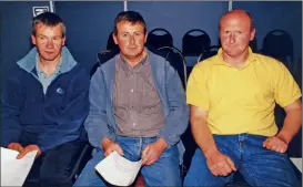  ?? ?? Kilworth representa­tives at an IFA Mitchelsto­wn Bypass meeting in The Firgrove Hotel 21 years ago, l-r: Michael Gowen, John McNamara and Mike Dunne.