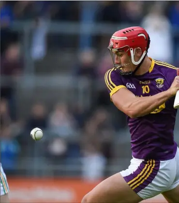  ??  ?? Lee Chin scoring his first-ever inter-county Senior goal early in the second-half of Saturday’s rout in Bord na Móna O’Connor Park, Tullamore