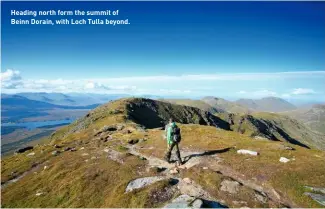  ??  ?? Heading north form the summit of Beinn Dorain, with Loch Tulla beyond.