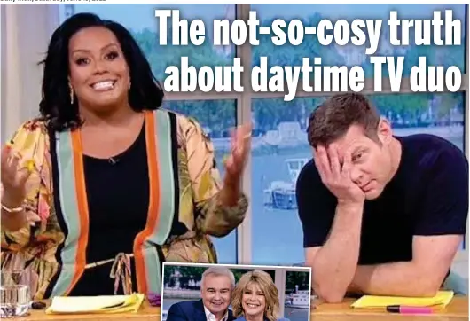  ?? ?? Tensions: Alison Hammond and Dermot O’Leary. Inset: Eamonn Holmes and Ruth Langsford