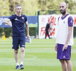  ?? SESTINI ?? Paulo Sousa, 45 anni e Borja Valero, 30 anni: squadra costruita con forza da quest’estate