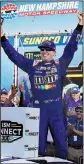  ?? AP/CHARLES KRUPA ?? won Sunday’s NASCAR Monster Energy Cup race at New Hampshire Motor Speedway in Loudon, N.H. Busch advances automatica­lly to the second round of the Chase for the Cup.