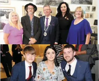  ??  ?? (L-R), Christina Keaney, Michael Wann, Mayor of Sligo, Cllr. Hubert Keaney, Julianna Holland and Edel Doherty the Mayor’s Reception in The Model last Saturday evening. Below: (L-R), Hugh Keaney, Sharon Mullarkey and Gregory Keaney