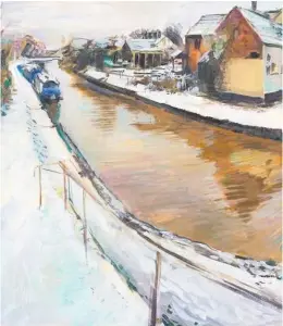  ??  ?? Rob Pointon’s painting of the canal in Rode Heath.