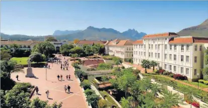  ?? Photo courtesy SU ?? Stellenbos­ch University offers a career advice service to any grade 11 or 12 learner.