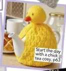 ??  ?? Start the day with a chick tea cosy, p63