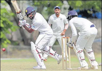  ?? AP ?? Sri Lanka's Lahiru Thirimanne was dismissed for 17 against BP XI on Day One in Kolkata.