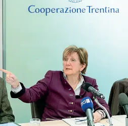  ??  ?? Decaduta Marina Mattarei, ex presidente di Federcoop