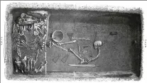  ??  ?? An original 1889 drawing of the Viking’s grave