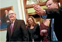  ?? PHOTO: AP ?? Senate Majority Leader Mitch McConnell leaves the chamber after Senate leaders reached an agreement to advance a bill ending the United States government shutdown.