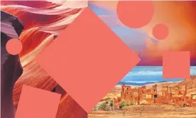  ??  ?? Don’t swatch that, swatch this … living coral evokes desert sandstone, sunsets and adobe dwellings. Composite: Alamy/Borsolya