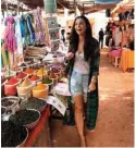  ??  ?? Clockwise from left: Chef Sarah Todd explores a spice market in Goa; Todd’s restaurant, Antares, looks out into the ocean; Todd sure knows how to travel like a local.