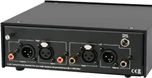  ??  ?? KONTAKTFRE­UDIG: Die Phono Box RS2 hält sowohl Ein- als auch Ausgänge mit XLR- und Cinch-Buchsen bereit.