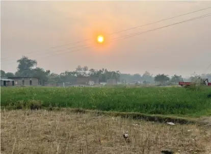  ?? RUMMANA HUSSAIN ?? The sun setting last month in Banauli, the village in Bihar, India, where the author’s father was born.