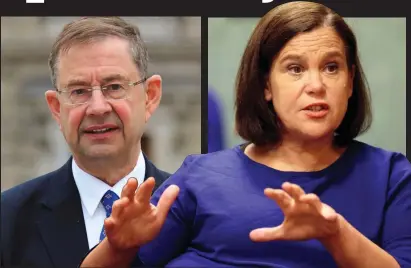  ?? ?? Ominous: Eamon O Cuív calls for FF debate on migration while Mary Lou McDonald’s SF pivots