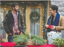  ?? LIFETIME ?? Blake Lee, left, and Ben Lewis are real-life spouses who star in Lifetime's The Christmas Setup, a movie about ... well, the title says it all.